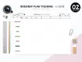 Rodzinny planer tygodniowy dla 5 osób, idealny do organizacji czasu całej rodziny. Na białym tle z kolorowymi akcentami.