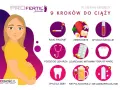 Ilustracja pokazuje 9 kroków do ciąży: rzuć palenie, zmień dietę, wylecz infekcje, idź do lekarza, uzupełniaj witaminy, dbaj o wagę, wylecz zęby, nie pij alkoholu, nie zabezpieczaj się.
